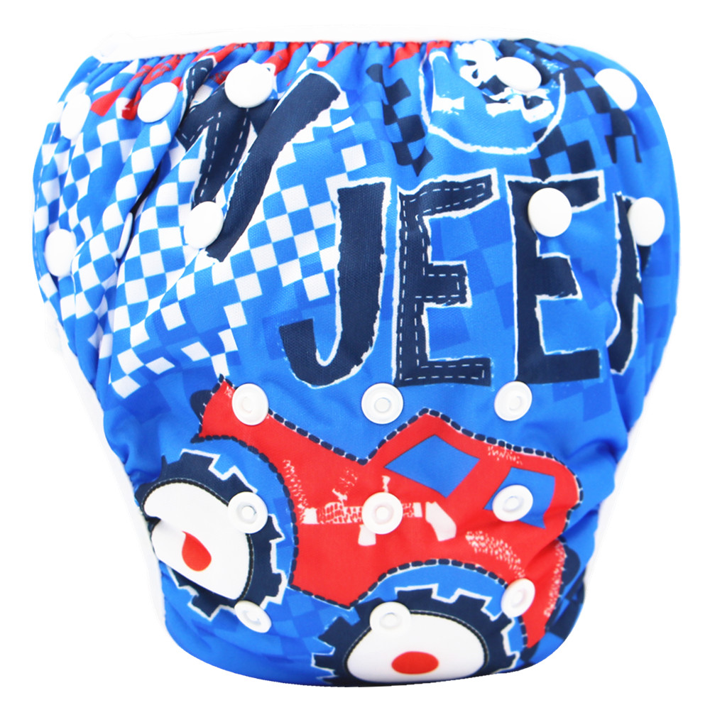 

Reusable Adjustable Jeep Print Baby Swim Diaper