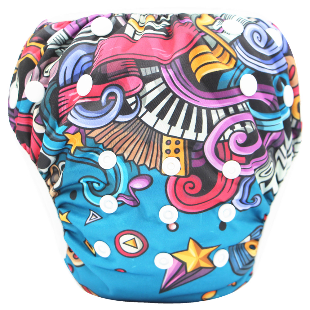 

Reusable Adjustable Stylish Cartoon Print Baby Swim Diaper