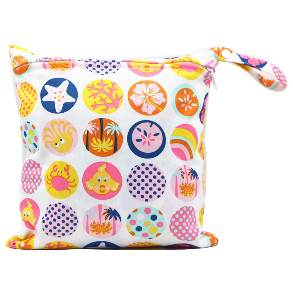 

Cartoon Print Striped Waterproof Hanging Cloth Diaper Wet/Dry Bags