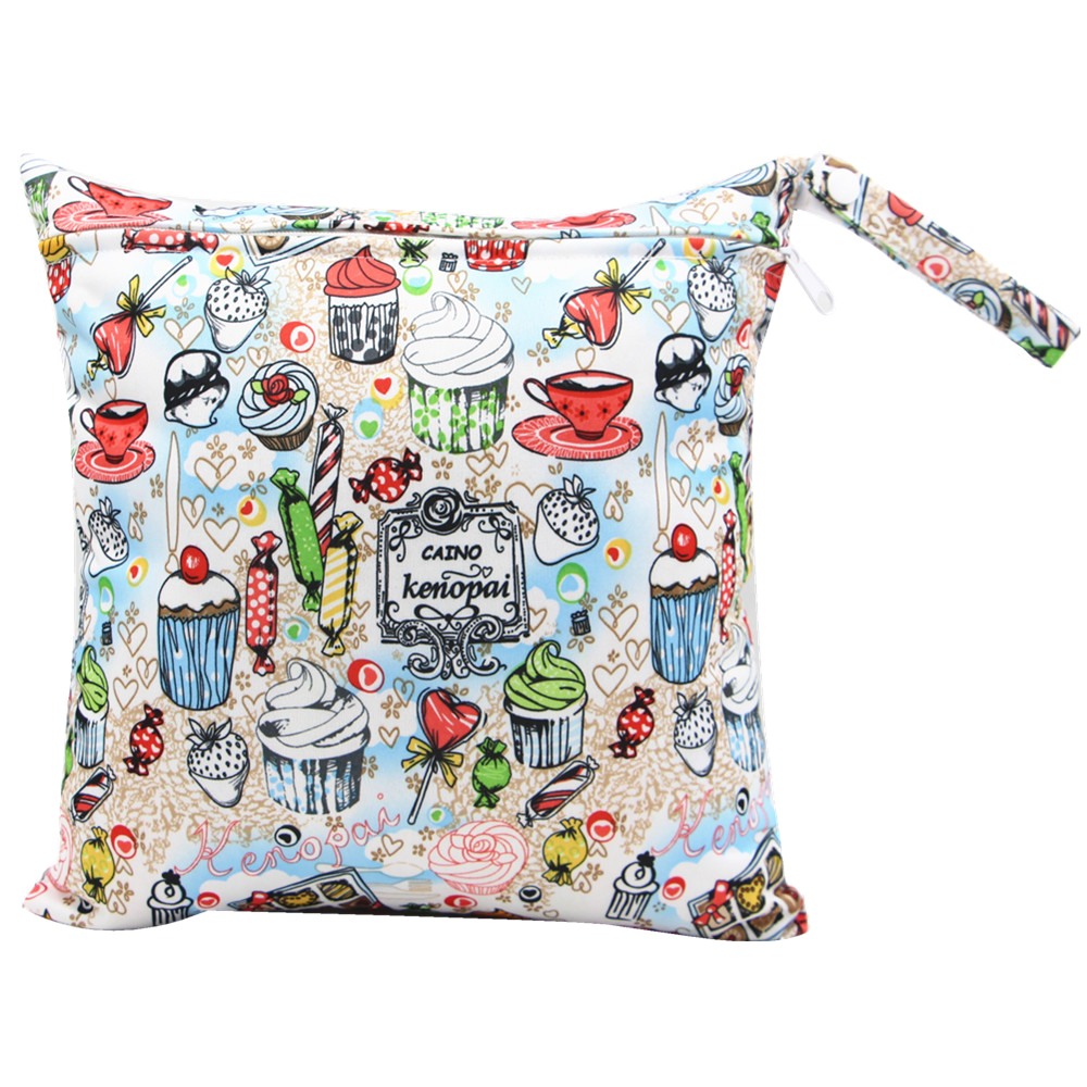 

Ice Cream Print Waterproof Hanging Cloth Diaper Wet/Dry Bags