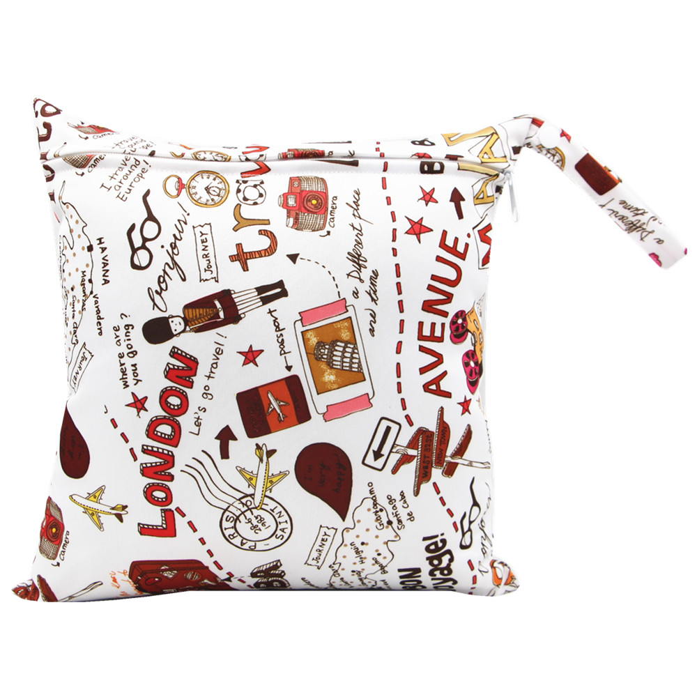 

Letter Print Waterproof Hanging Cloth Diaper Wet/Dry Bags