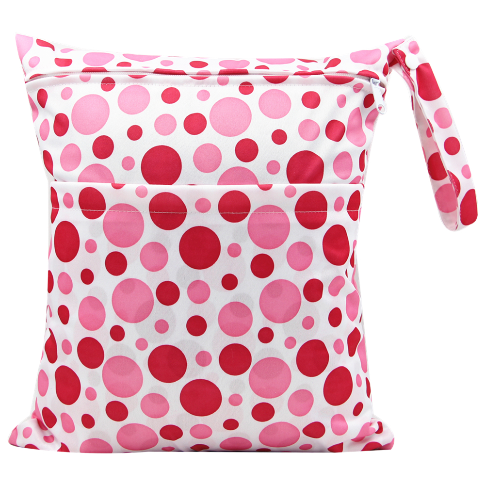 

Double Pockets Dotted Waterproof Hanging Cloth Diaper Wet/Dry Bags