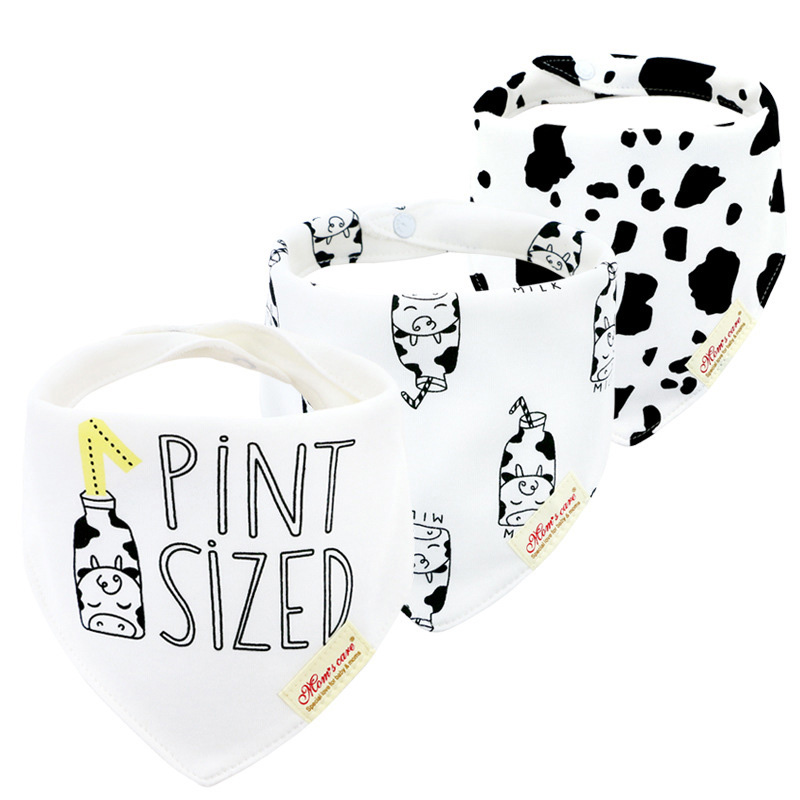 

3-pack Cow Print Bibs Set for Baby