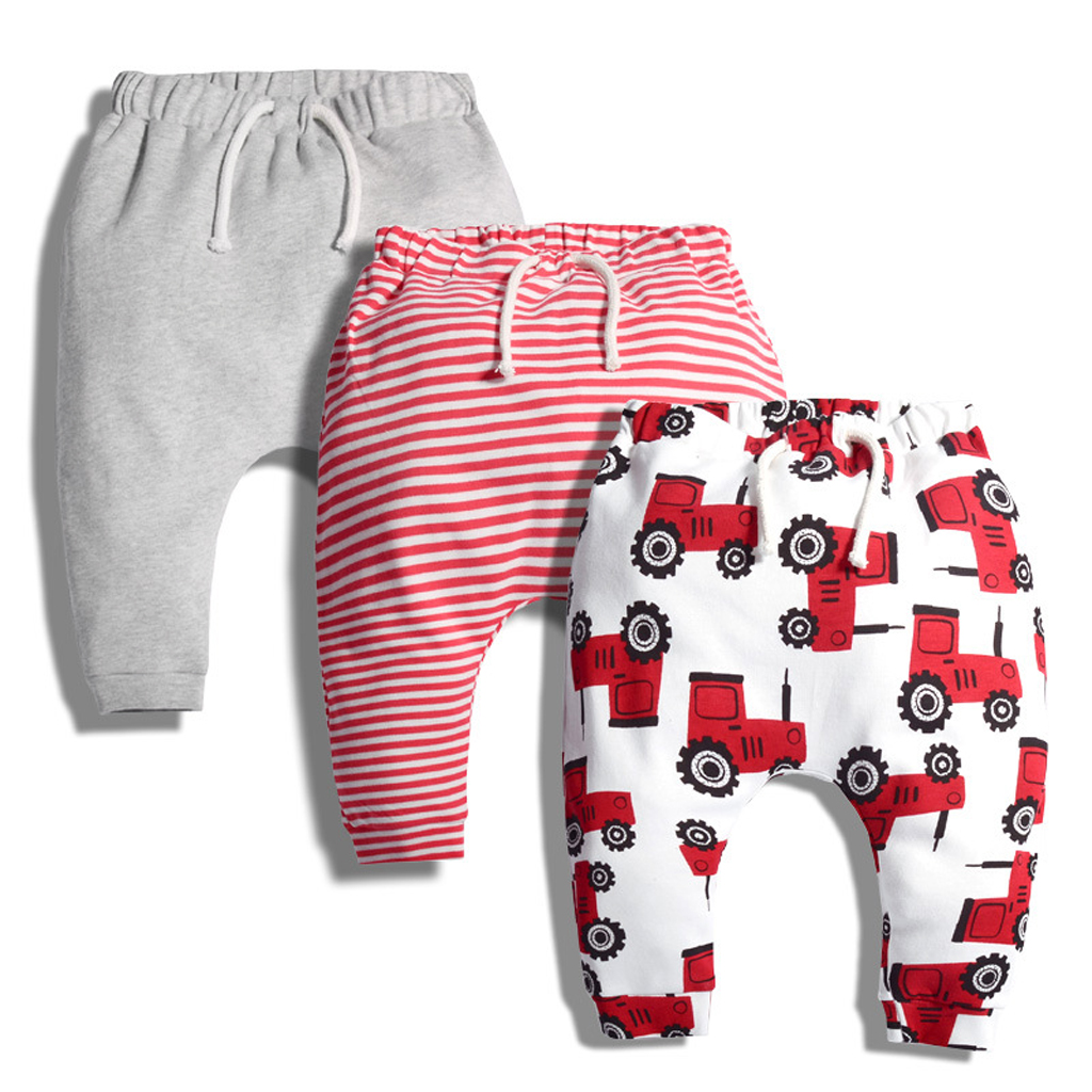 

3 Pcs Car Printed Daily Pants Set