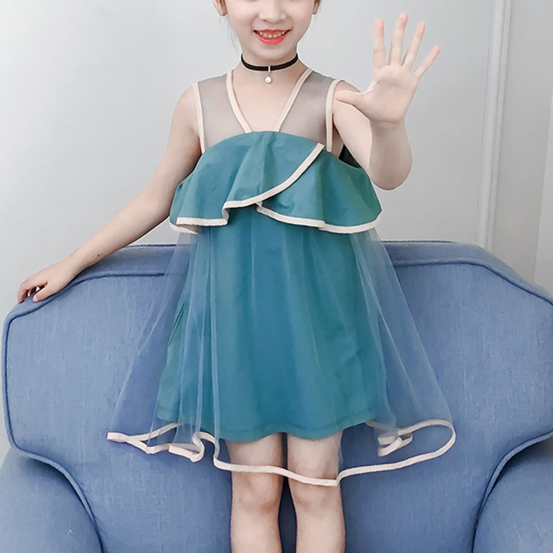 

Fashionable Mesh Sleeveless Girl