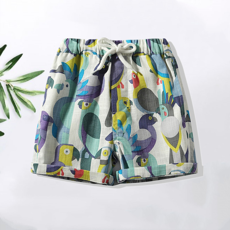 

Baby / Toddler Boy Summer Stylish Bird Print Beach Shorts