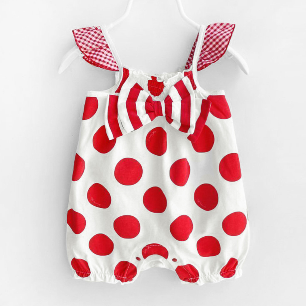 

Polka Dot Romper with Bow