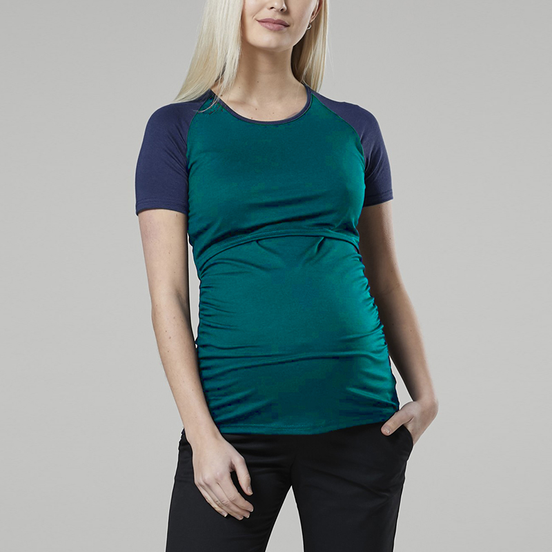 

Beautiful Color-blocked Maternity Nursing Top