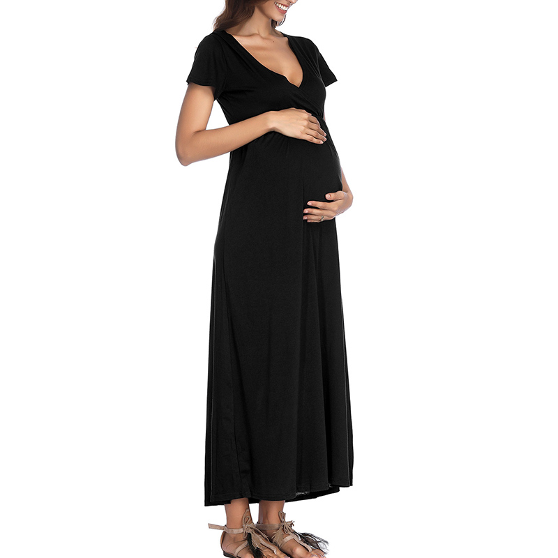 

Beautiful Solid Maternity Maxi dress