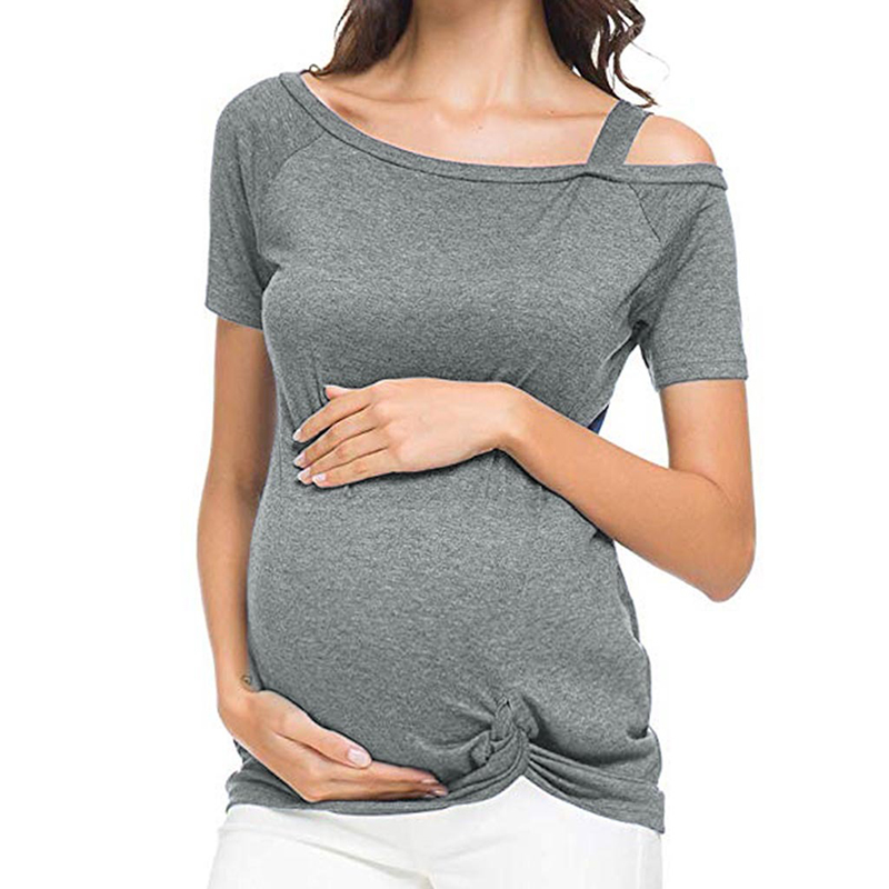 

One Shoulder Tie-up Maternity Nursing Top