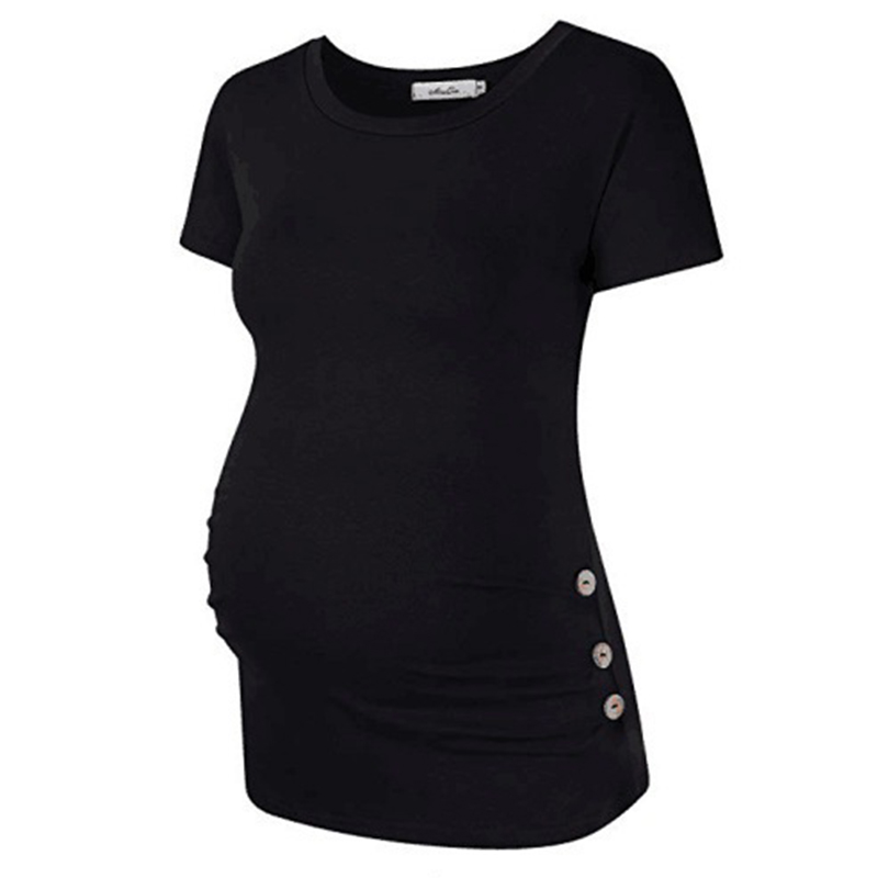 

Trendy Solid Short-sleeve Maternity Tee