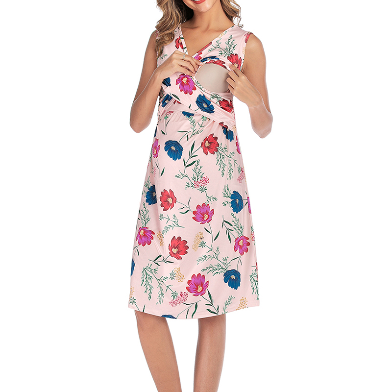 

Snappy Allover Sleeveless Nursing Dress