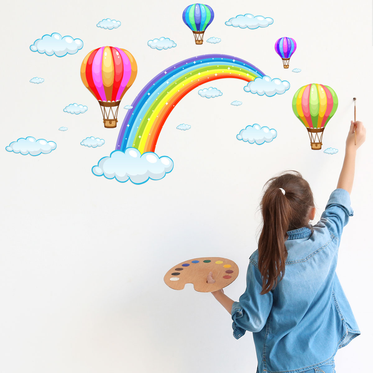 

Adorable Rainbow Pattern Height Wall Sticker
