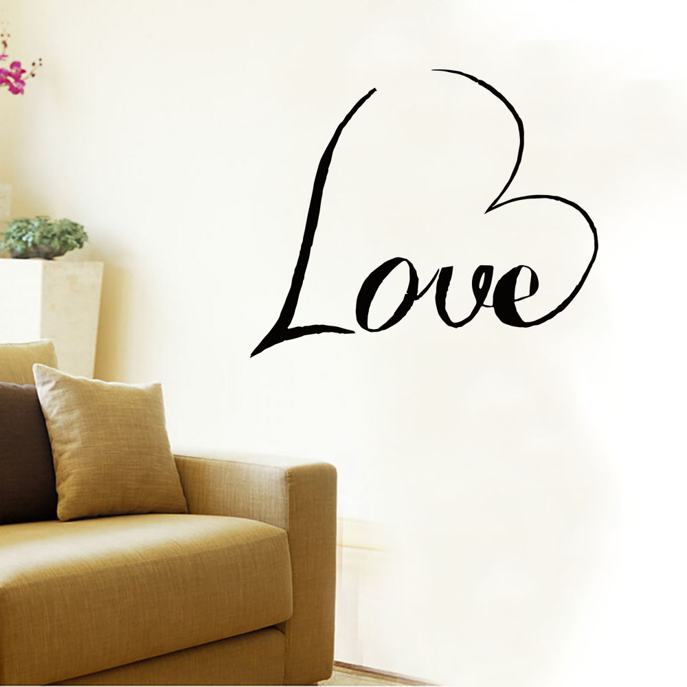 

""Love"" Heart Design Wall Sticker