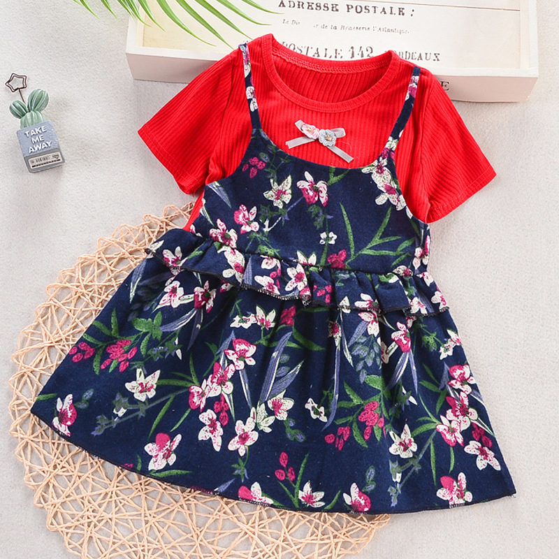 

Baby/ Toddler Girl's Floral Allover Short-sleeve Knitted Dress