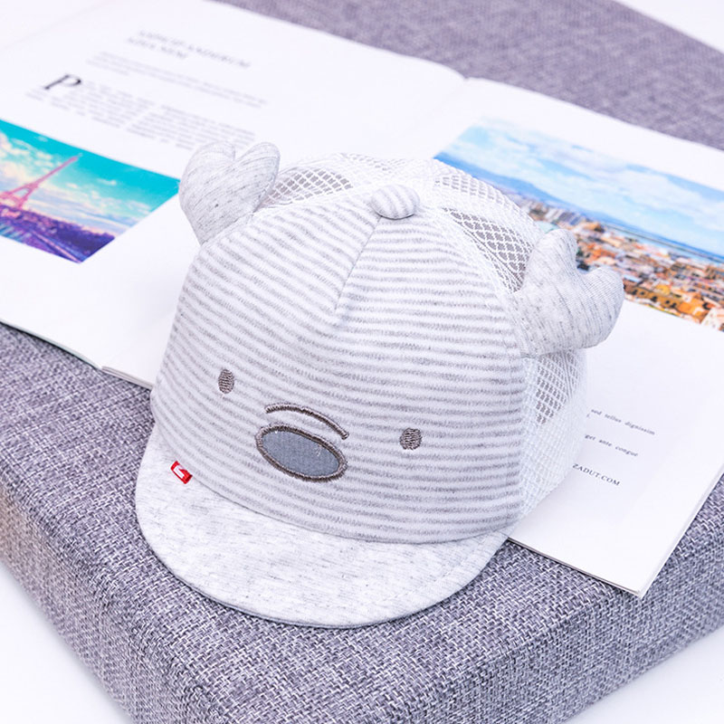 

Baby/ Toddler's Bear Face Stripe Mesh Cap