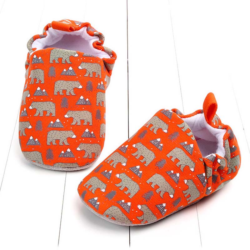 

Baby / Toddler Bear Print Ruffled Prewalkers Shoes