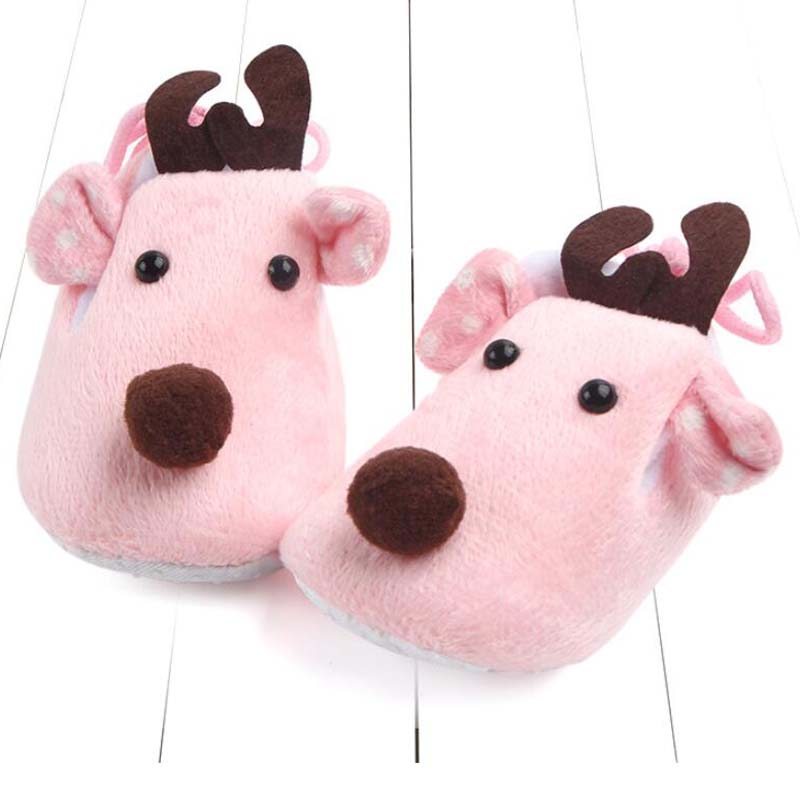 

Baby Girl Christmas 3D Reindeer Decor Prewalker Shoes