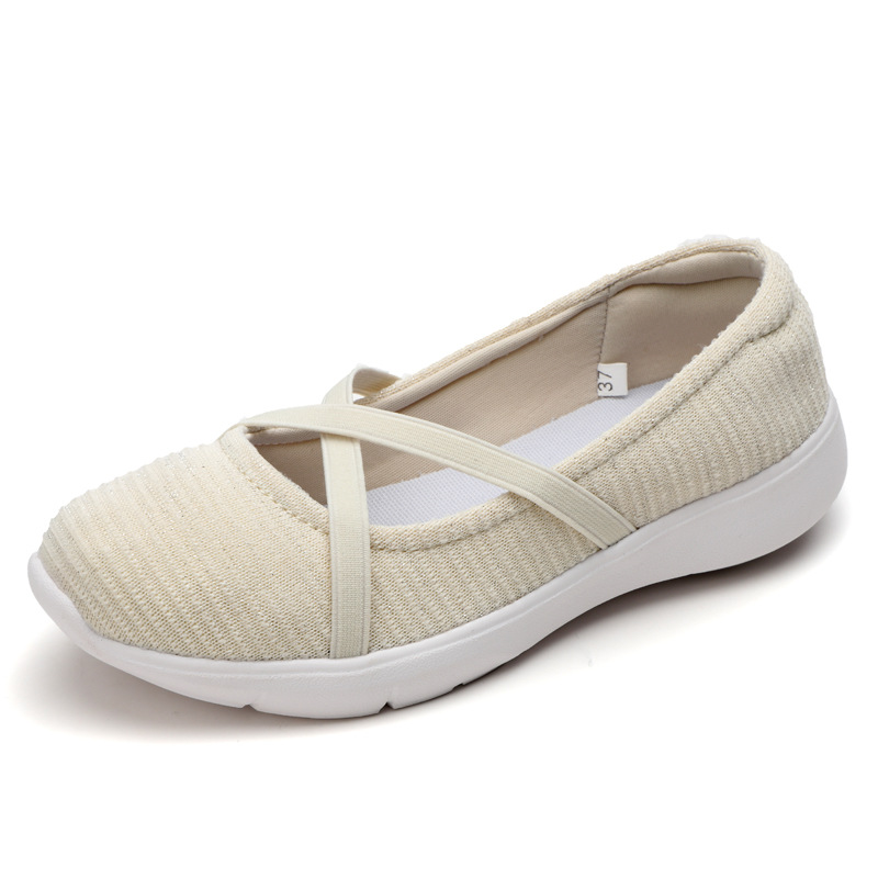 

Casual Cross-tied Design Flat Shoes