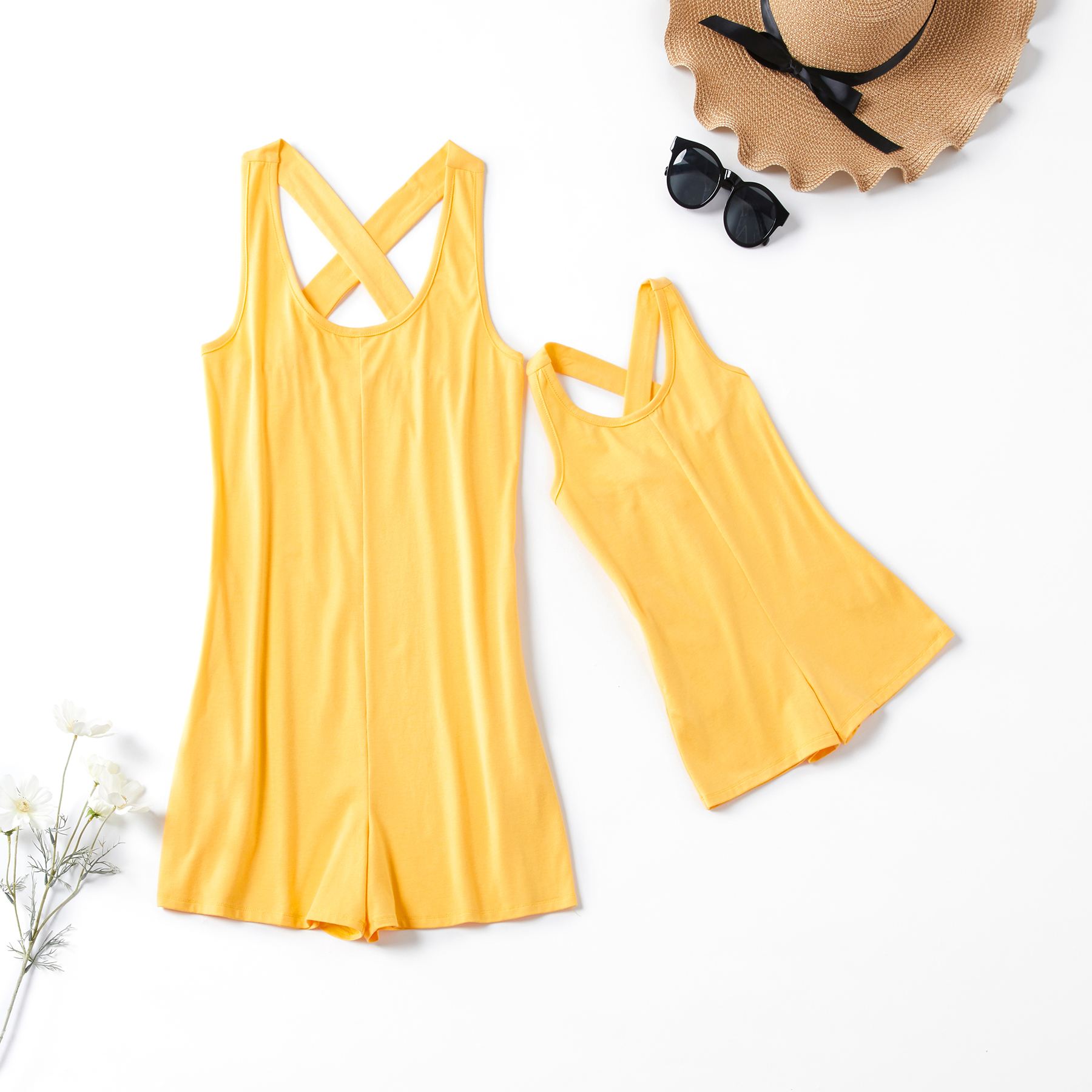 

Solid Sleeveless Matching Jumpsuits