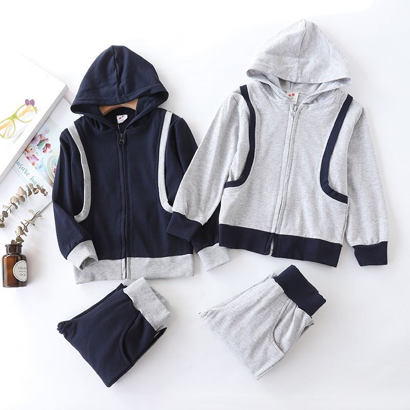 

Colorblock Hooded Jacket And Pants Set