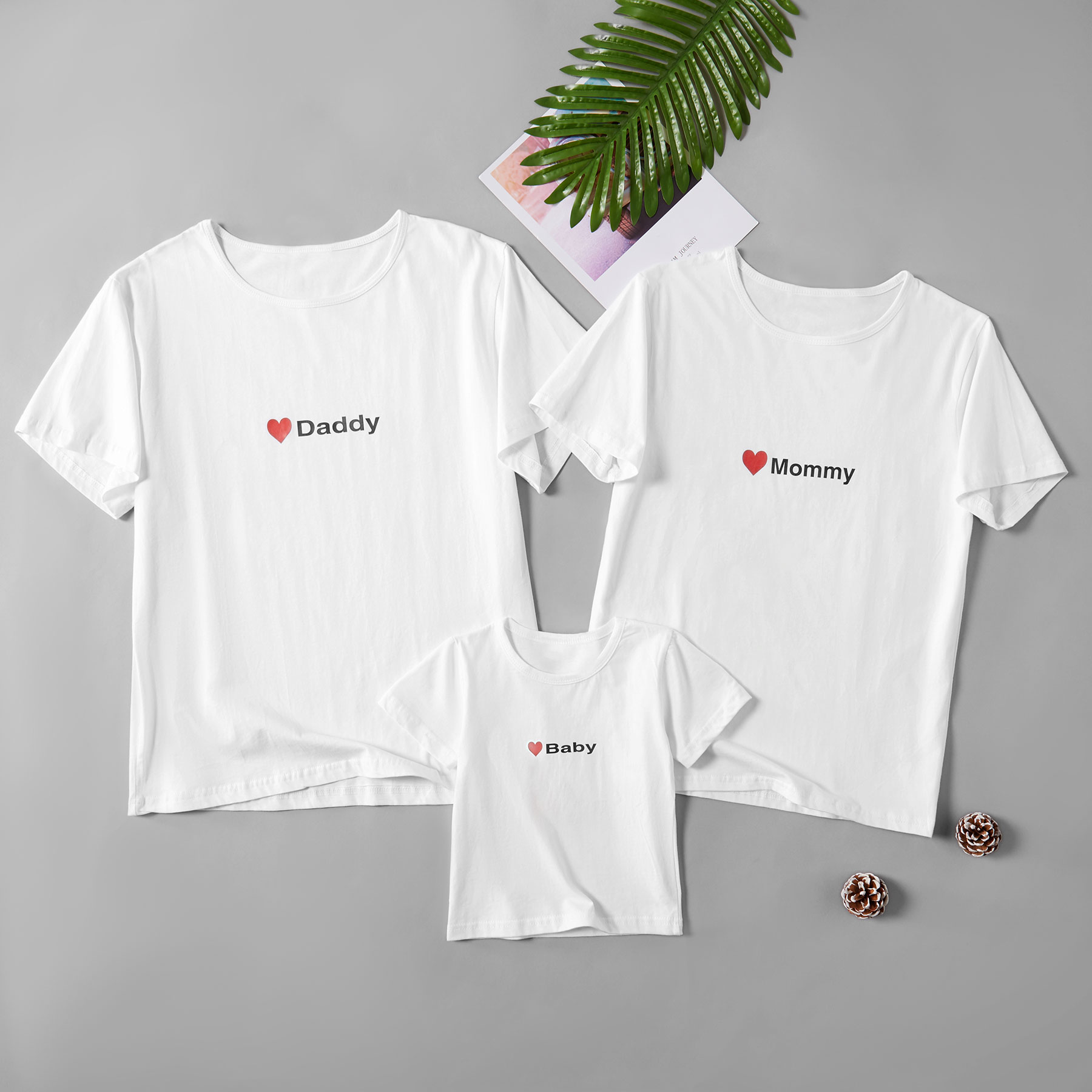 

Concise Letter Print Family Family Matching T-shirts