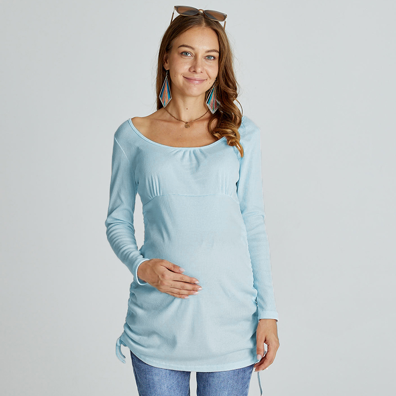 

Maternity Round collar Plain T-shirt