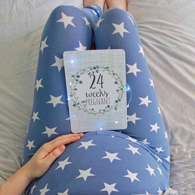Trendy Stars Printed Maternity Legging