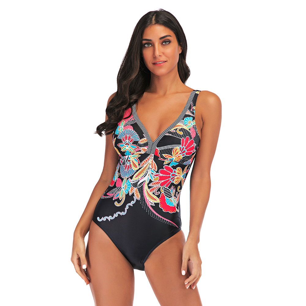 

Backless Floral One-piece Swimsuit