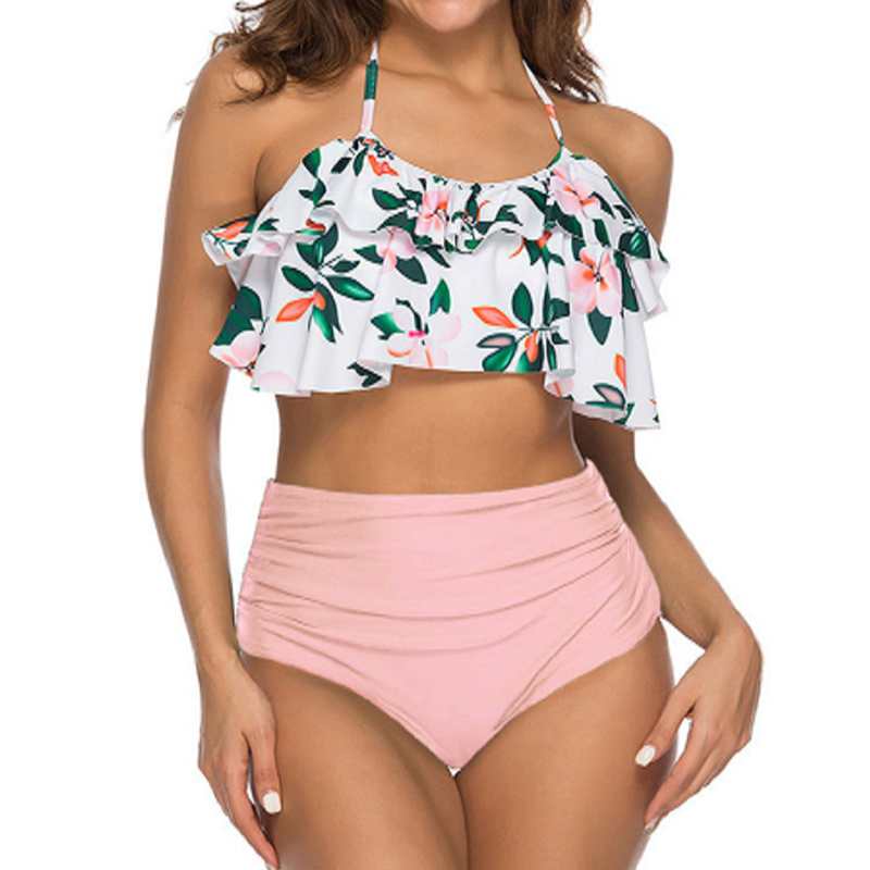 

Sexy Floral Printed Two-piece Maternity Swimsuit