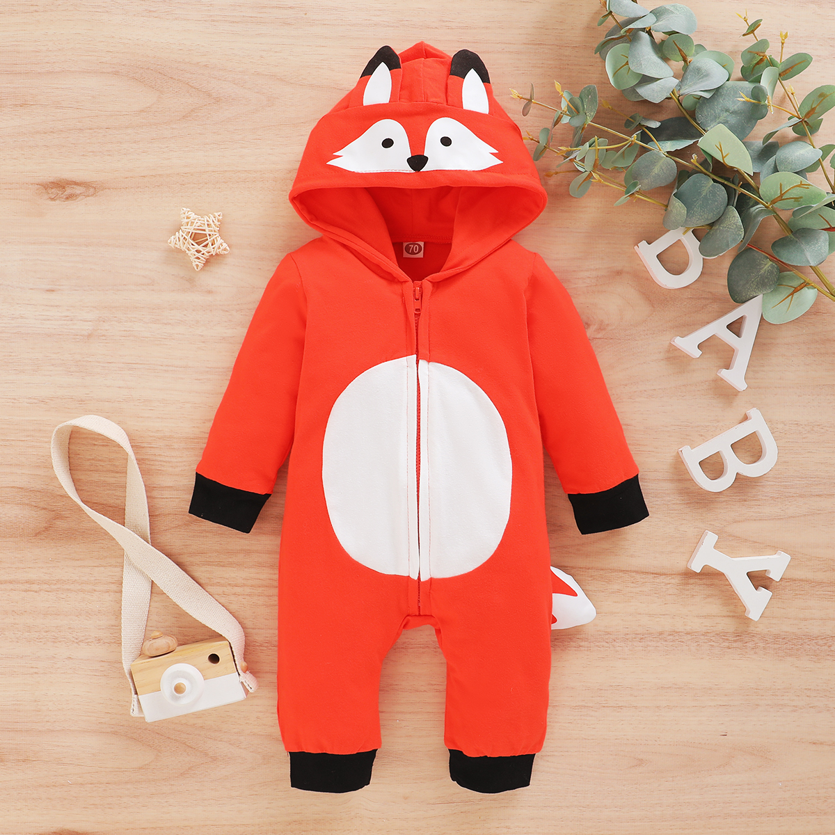 

Baby Fox Hooded Jumpsuit