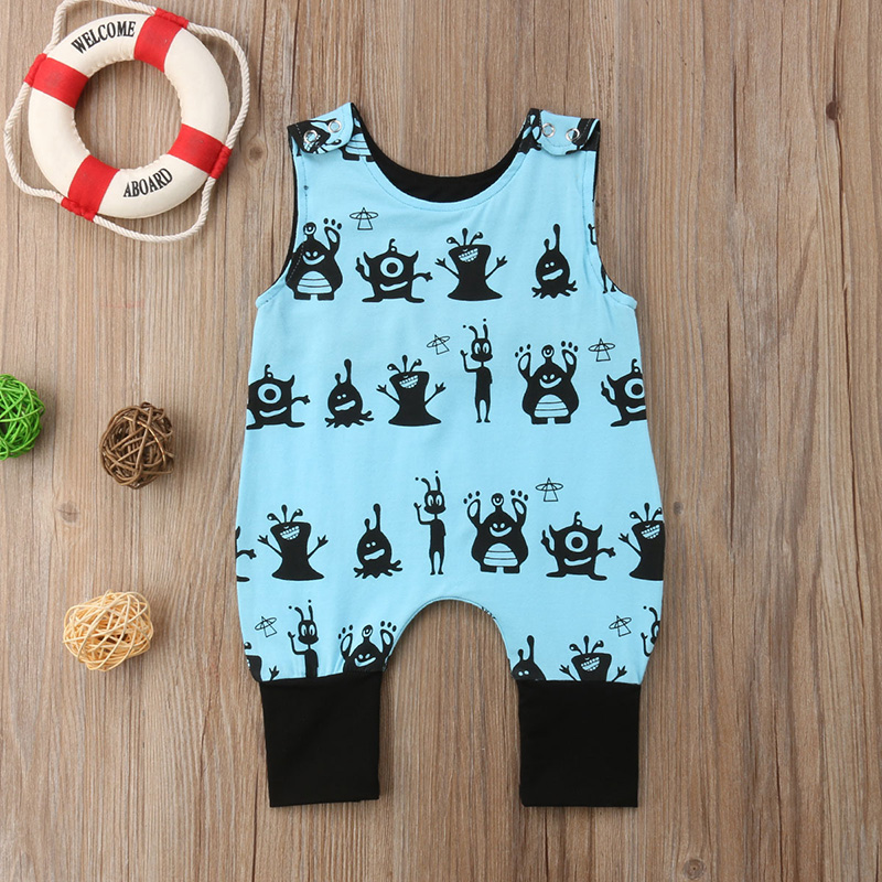 

Baby Cartoon Allover Sleeveless Jumpsuit