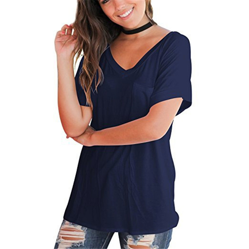 

Casual Loose V-neck Tee