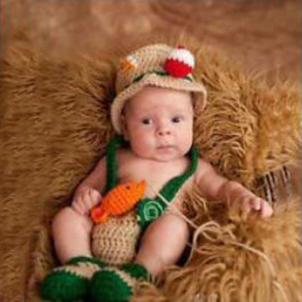 Newborn Knitted Fisherman Set Photo Prop Set
