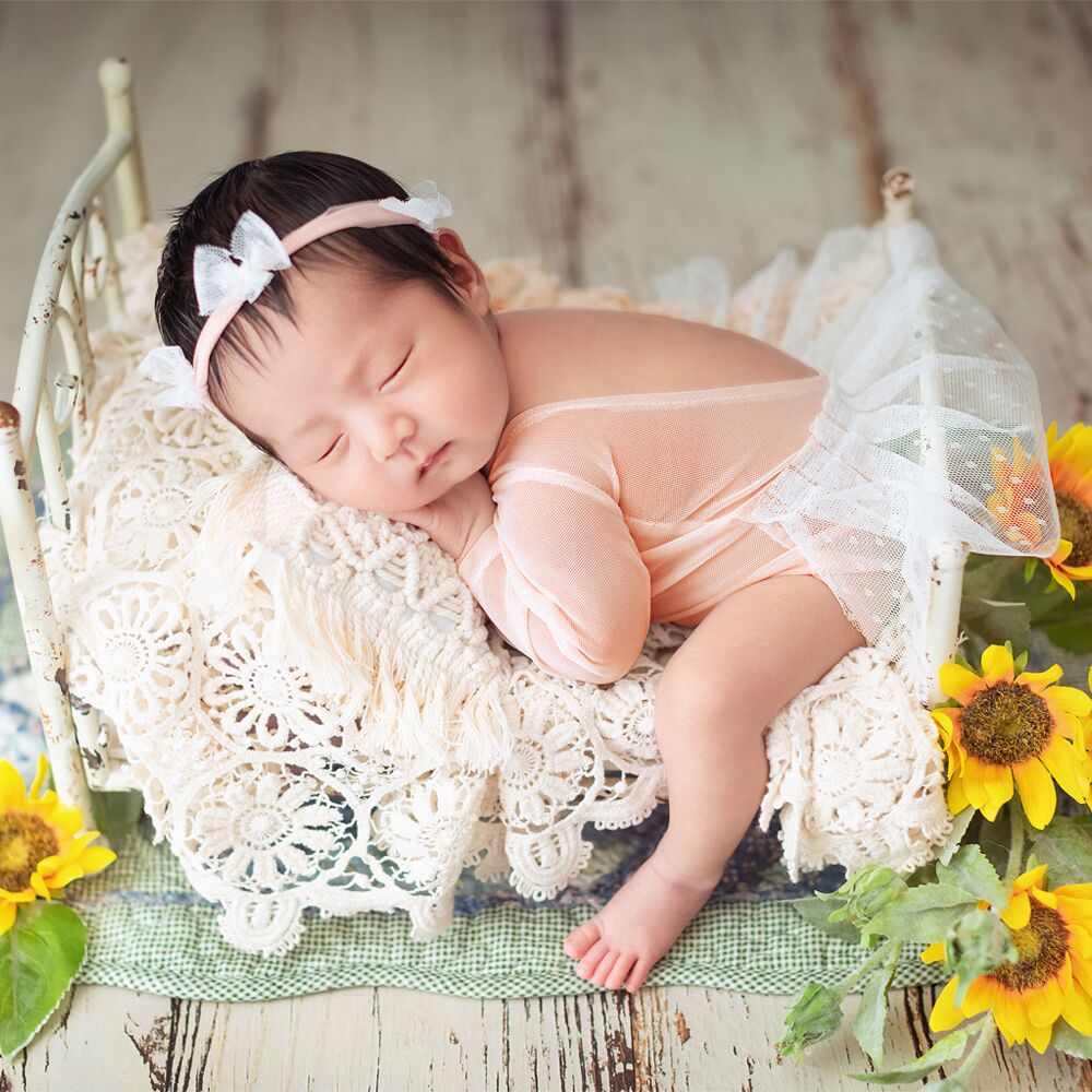 

Baby Girl Lace Romper Newborn Photography Prop Headband Set Baby Shower Gift