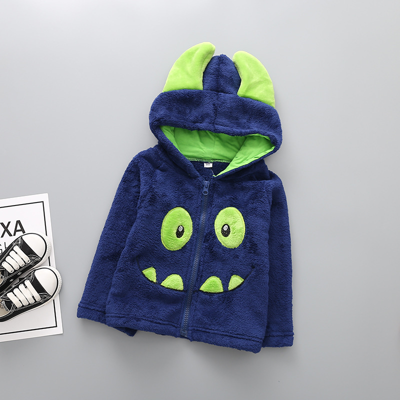 

Baby / Toddler Animal Embroidery 3D Decor Hooded Coat