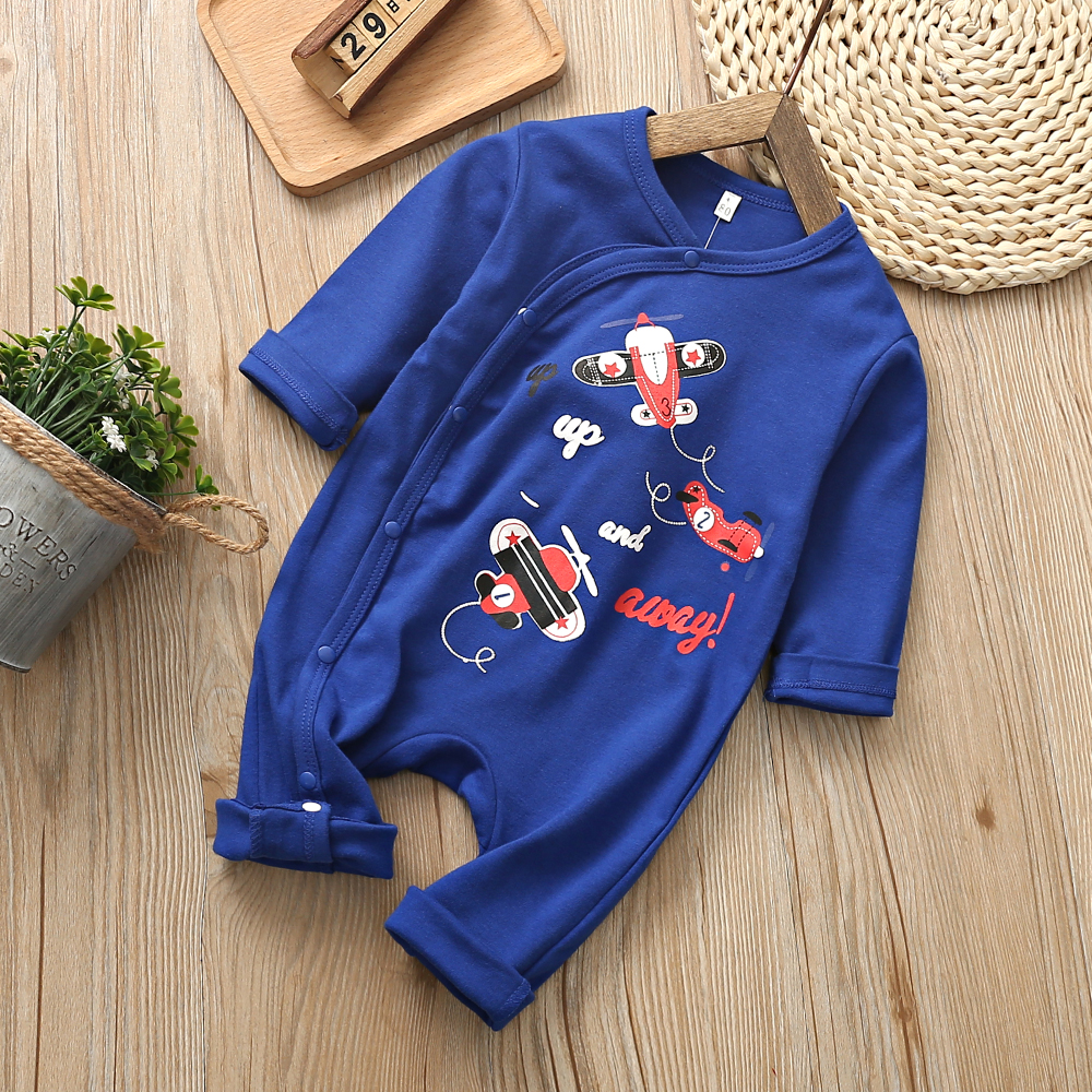 

Baby Boy Airplane Print Long-sleeve Jumpsuit