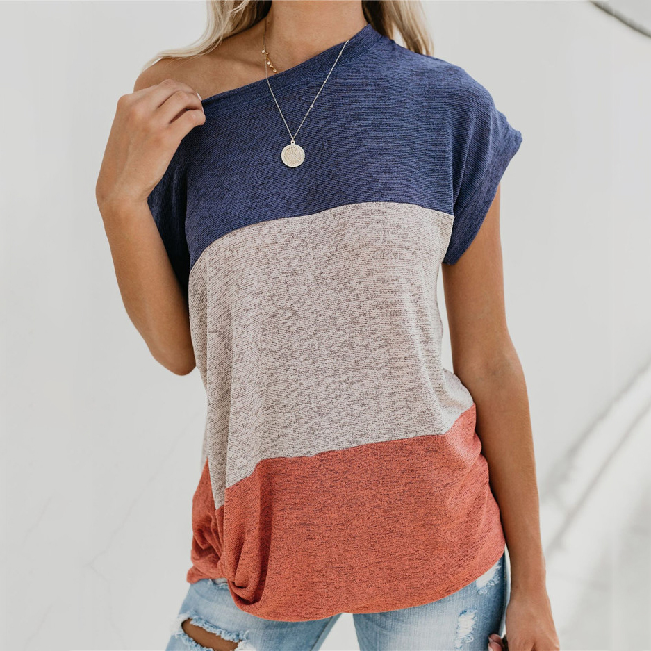 

Casual Color Blocked Top For Women