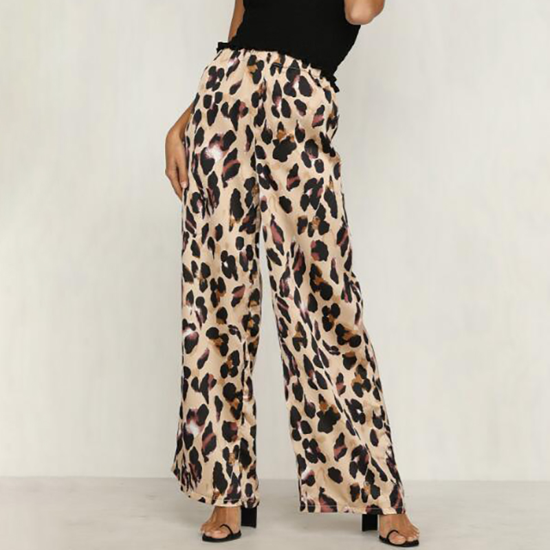 

Chic Leopard Print Loose Pants