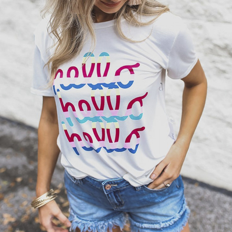 

Daily Solid Letter Print Tee