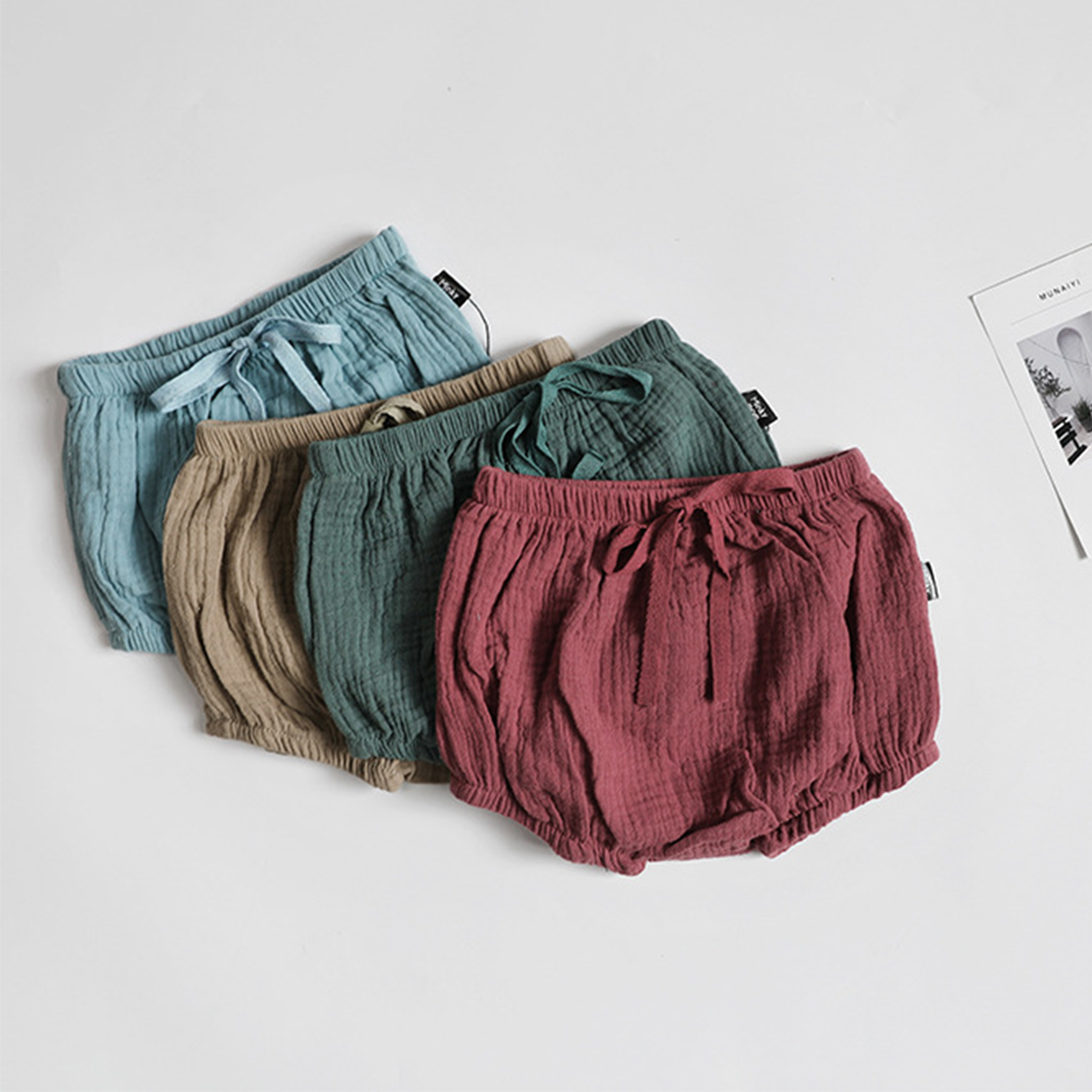 

Solid Cotton Shorts for Baby / Toddler Girl