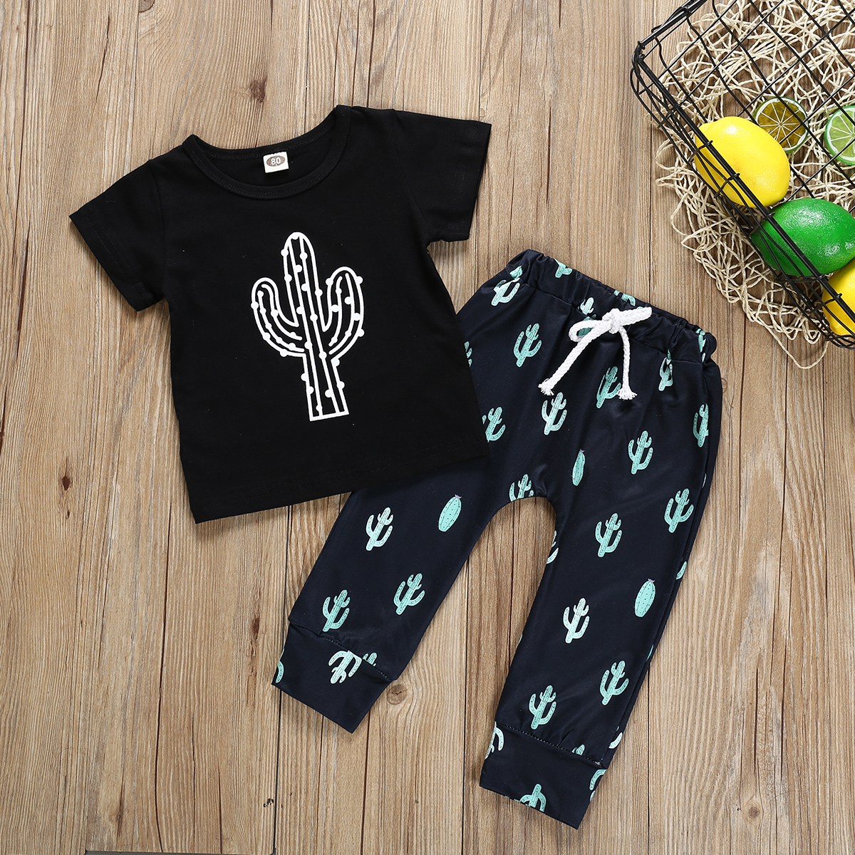 

Baby / Toddler Cactus Print Tee and Pants Set