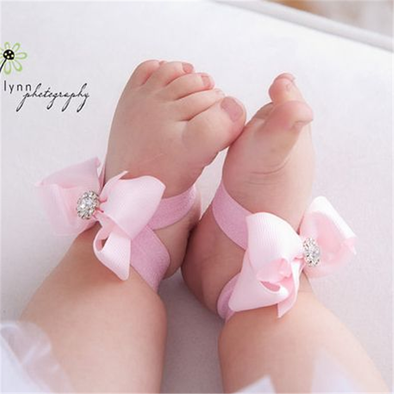 

2-piece Baby / Toddler Artificial Diamond Decorative Bow Footwear and Headband