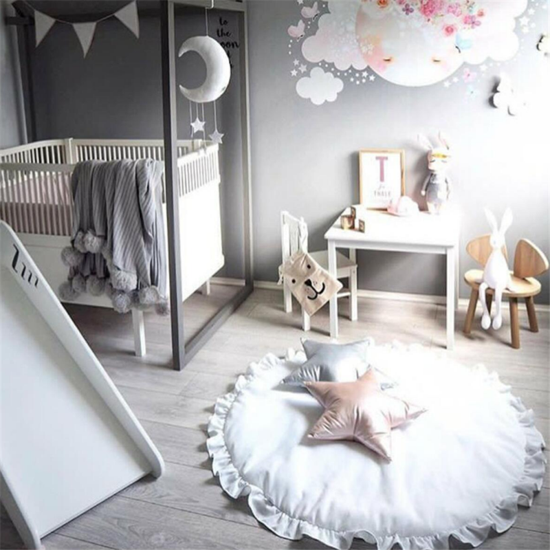 

Solid Ruffled Play Mat for Baby