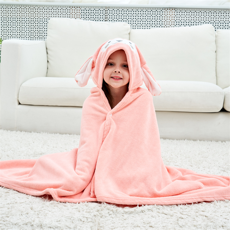 

Cotton Baby Spa Towel Kids Bath Robe Infant Beach TowelsCartoon Hooded Animal Baby Bathrobe