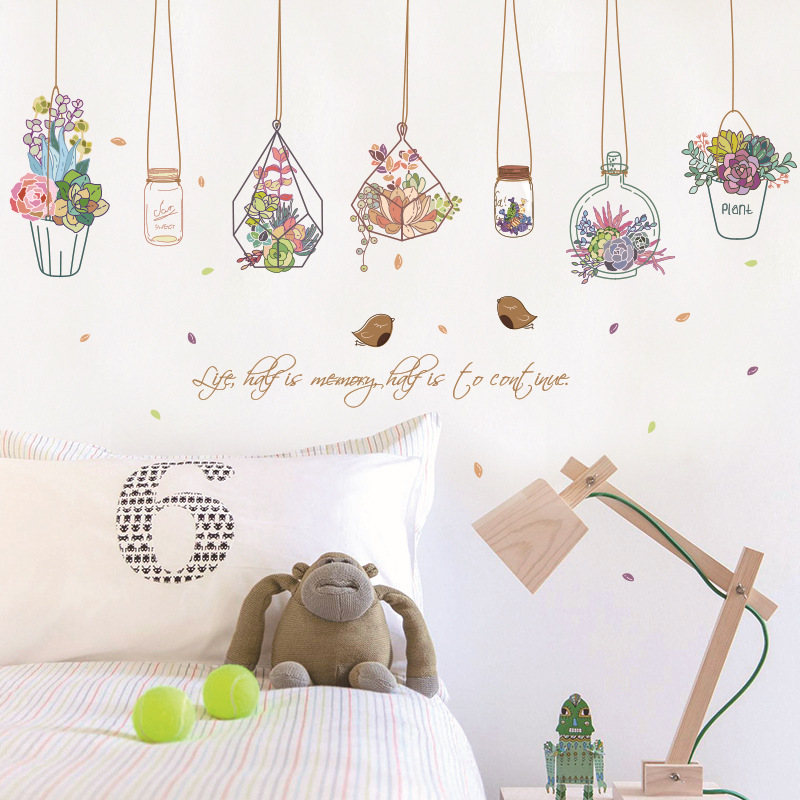 

Hanging Plant Sticky Wall Decor
