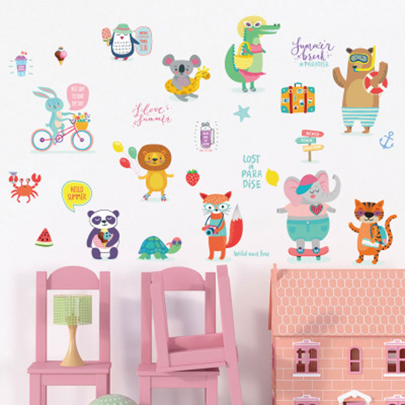

Cute Animal Sticky Wall Decor