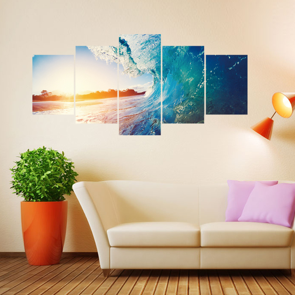 

5 Pcs 3D Ocean and Wave Wall Decor