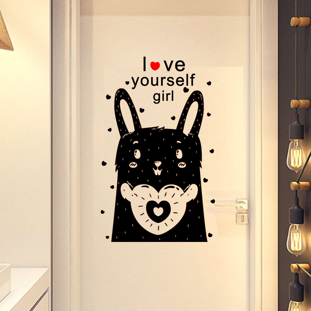 

""Love yourself girl"" Sticky Wall Decor