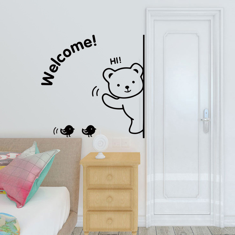 

""Welcome"" Little Bear Wall Decor
